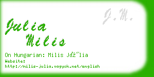 julia milis business card